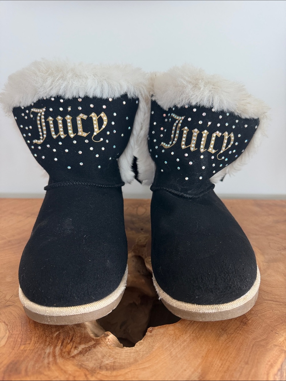 Juicy Couture Burbank Faux Fur & Suede Girls Boots